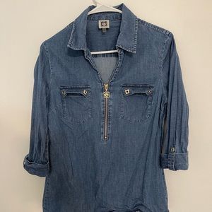 Anne Klein denim shirt. Stretchy and comfortable.